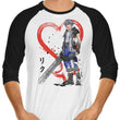 Watercolor Keyblade Wielder - 3/4 Sleeve Raglan T-Shirt