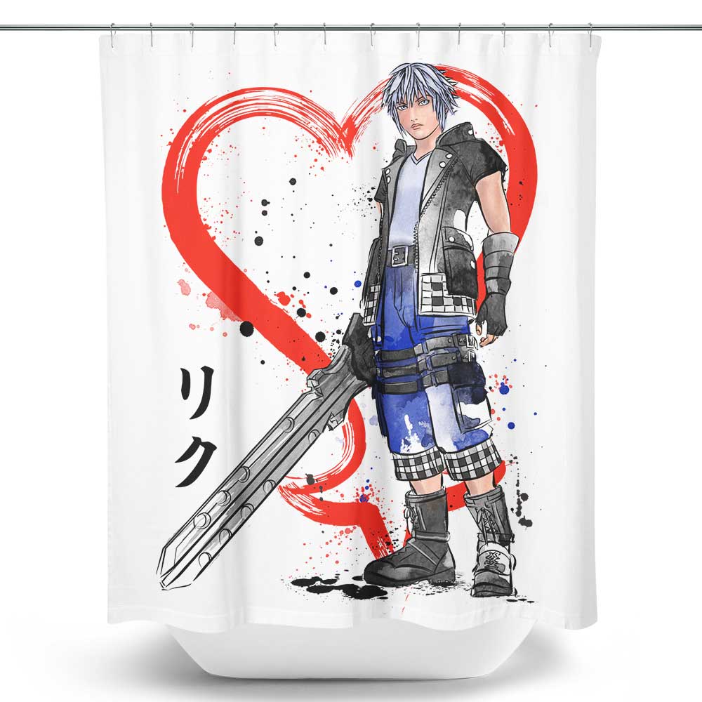 Watercolor Keyblade Wielder - Shower Curtain