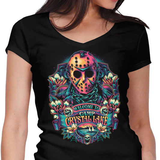 Welcome to Camp Crystal Lake - Women's V-Neck