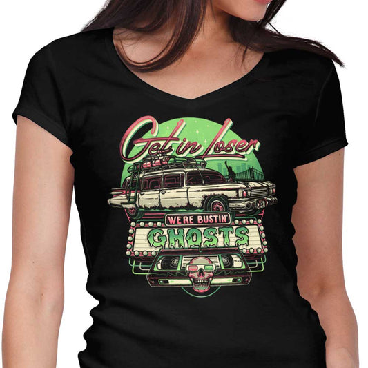 We're Bustin' Ghosts - Women's V-Neck