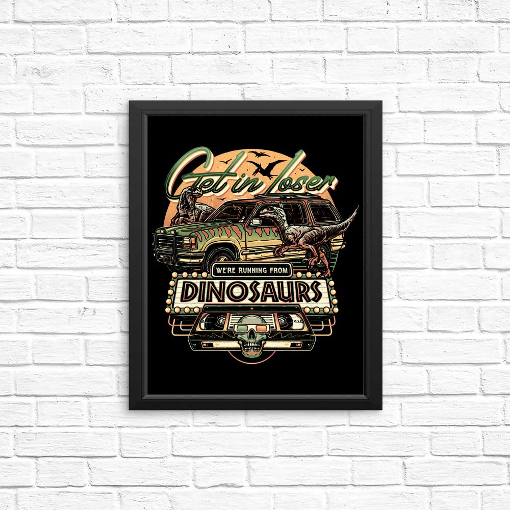 We're Running from Dinosaurs - Posters & Prints