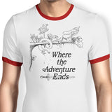 Where the Adventure Ends - Ringer T-Shirt