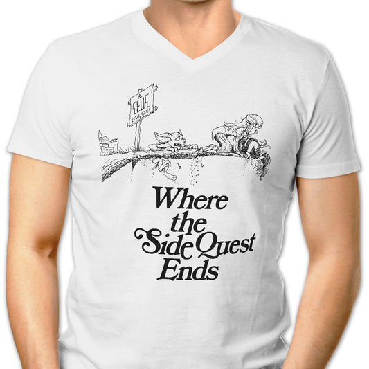 Where the Side Quest Ends - Men's V-Neck