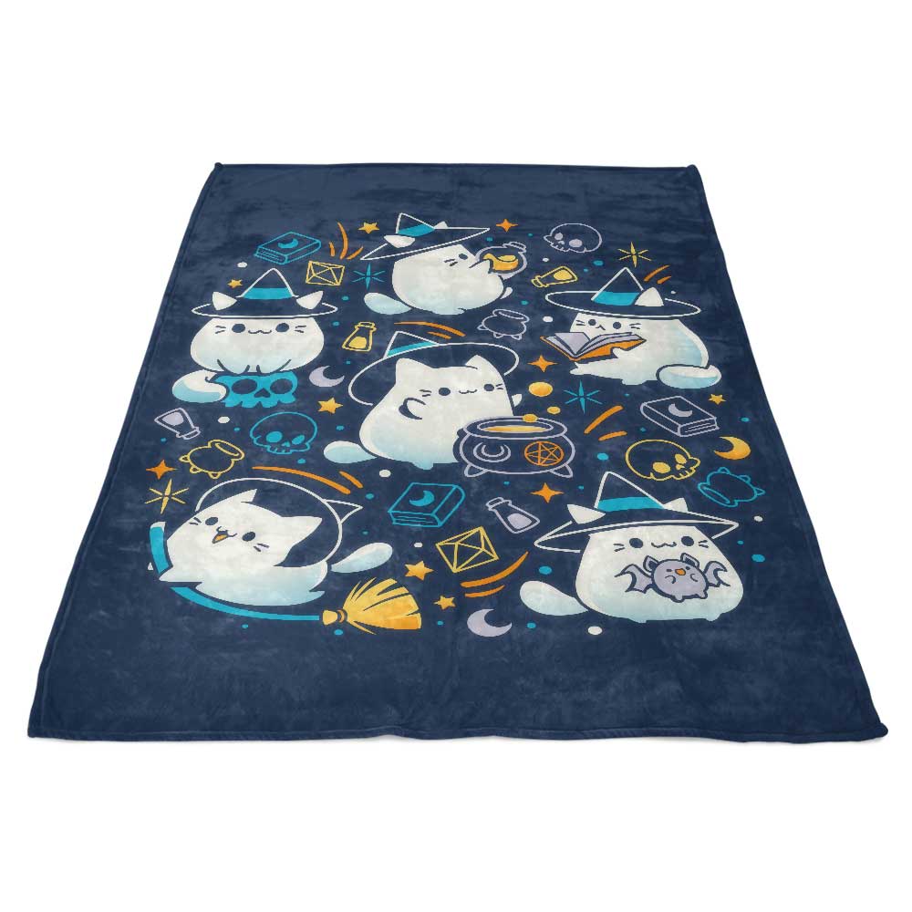 Whiskers and Witchcraft - Fleece Blanket