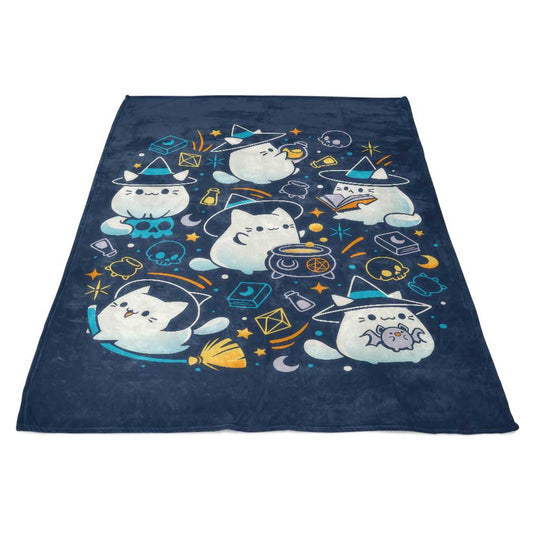 Whiskers and Witchcraft - Fleece Blanket
