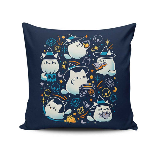 Whiskers and Witchcraft - Throw Pillow
