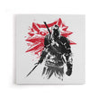 White Wolf Sumi-e - Canvas Print