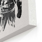 White Wolf Sumi-e - Canvas Print