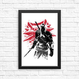 White Wolf Sumi-e - Posters & Prints