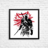 White Wolf Sumi-e - Posters & Prints