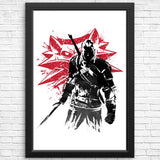 White Wolf Sumi-e - Posters & Prints