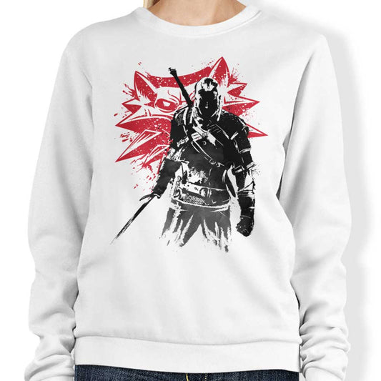 White Wolf Sumi-e - Sweatshirt