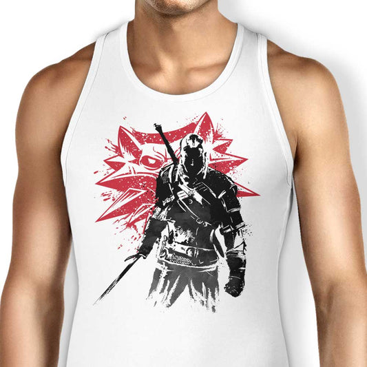 White Wolf Sumi-e - Tank Top