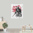 White Wolf Sumi-e - Wall Tapestry