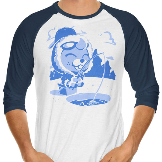 Winter Fishing - 3/4 Sleeve Raglan T-Shirt