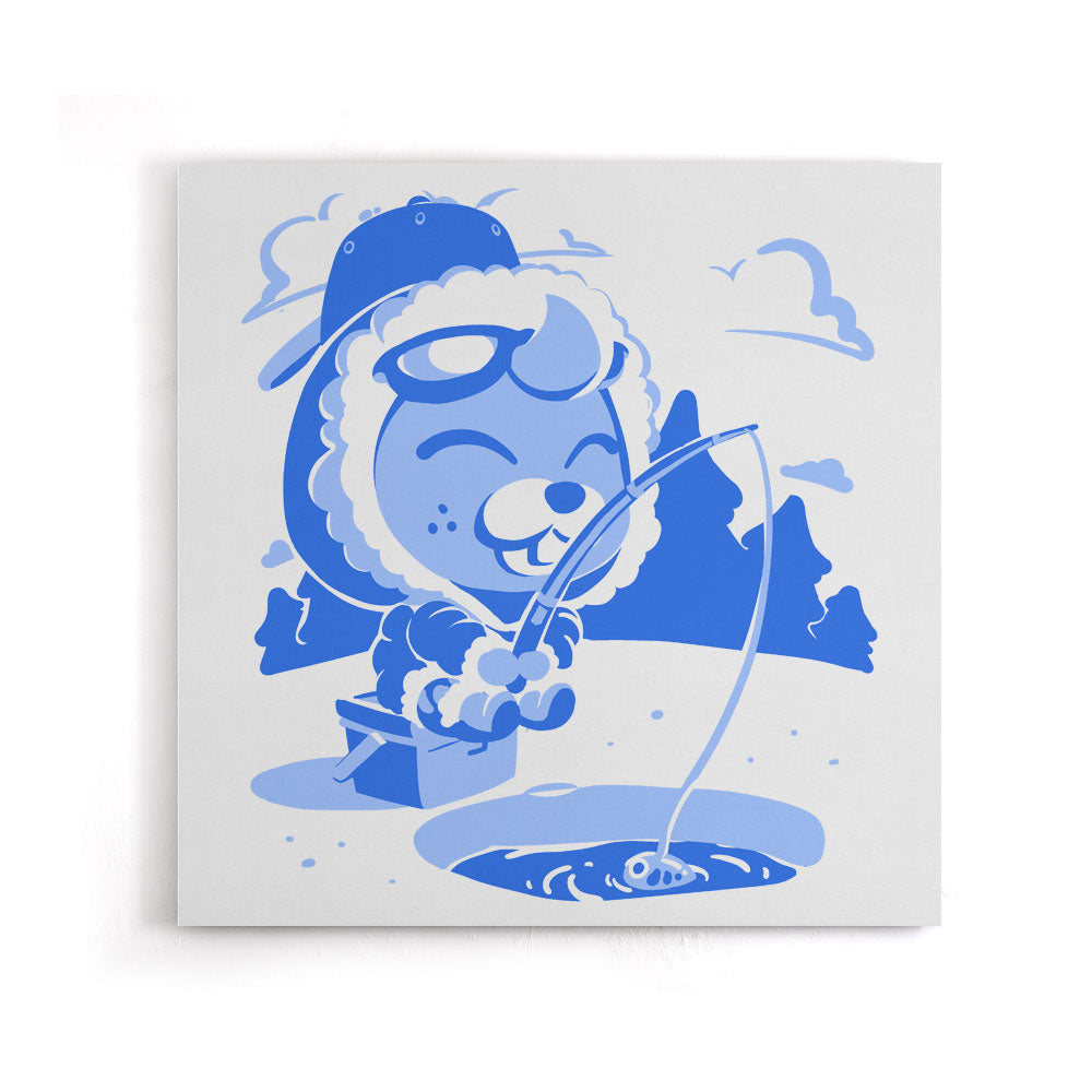 Winter Fishing - Canvas Print