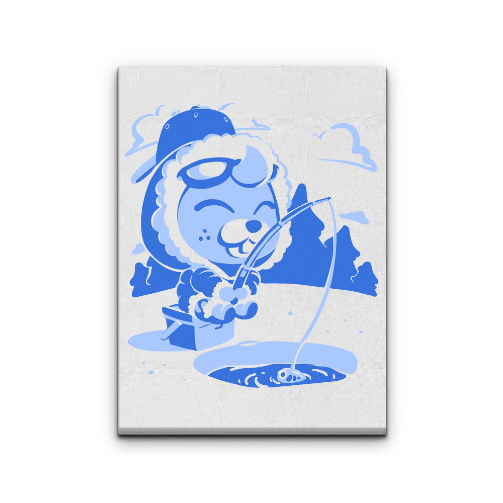 Winter Fishing - Canvas Print