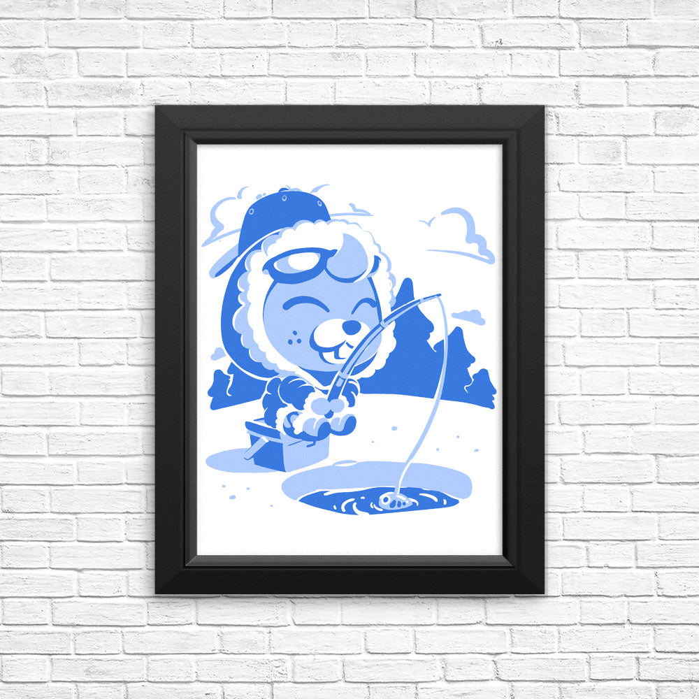 Winter Fishing - Posters & Prints