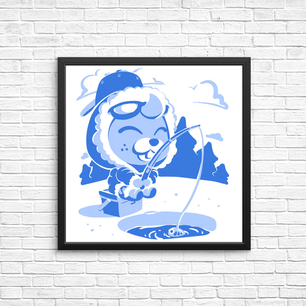 Winter Fishing - Posters & Prints