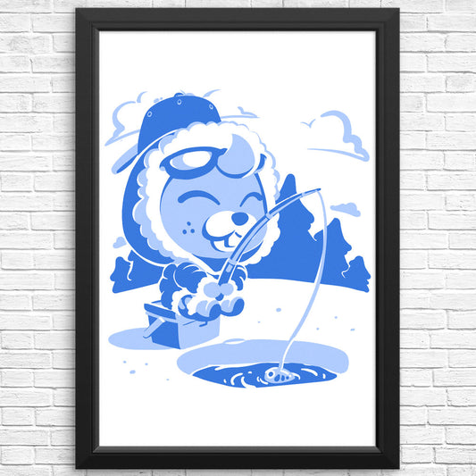 Winter Fishing - Posters & Prints