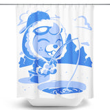 Winter Fishing - Shower Curtain