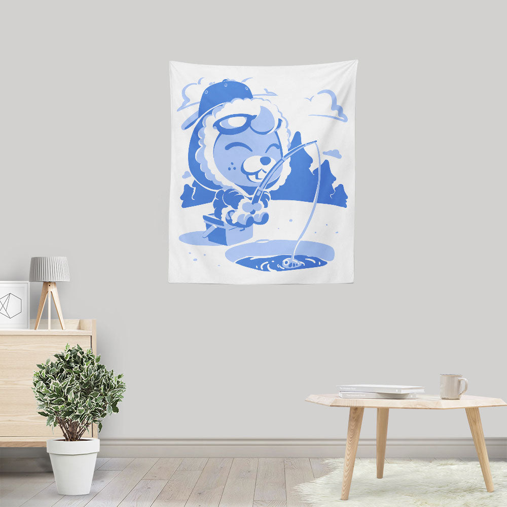 Winter Fishing - Wall Tapestry