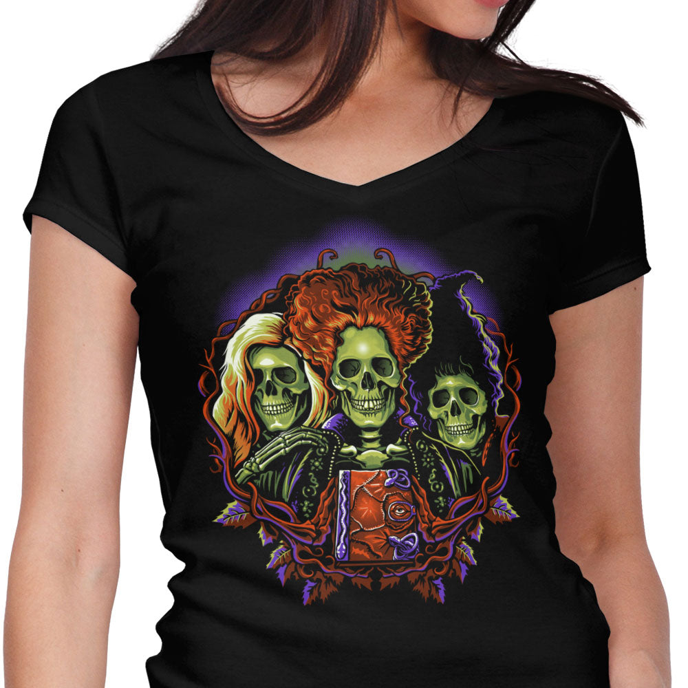 Witches Skulls - Women's V-Neck