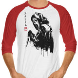 Woodsboro Killer Sumi-e - 3/4 Sleeve Raglan T-Shirt