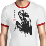 Woodsboro Killer Sumi-e - Ringer T-Shirt