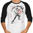 World Warrior Sumi-e - 3/4 Sleeve Raglan T-Shirt