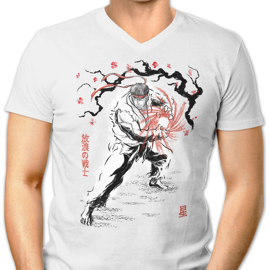 World Warrior Sumi-e - Men's V-Neck