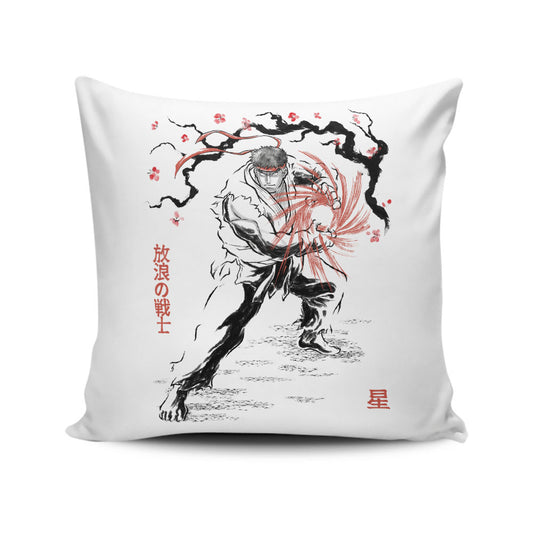 World Warrior Sumi-e - Throw Pillow