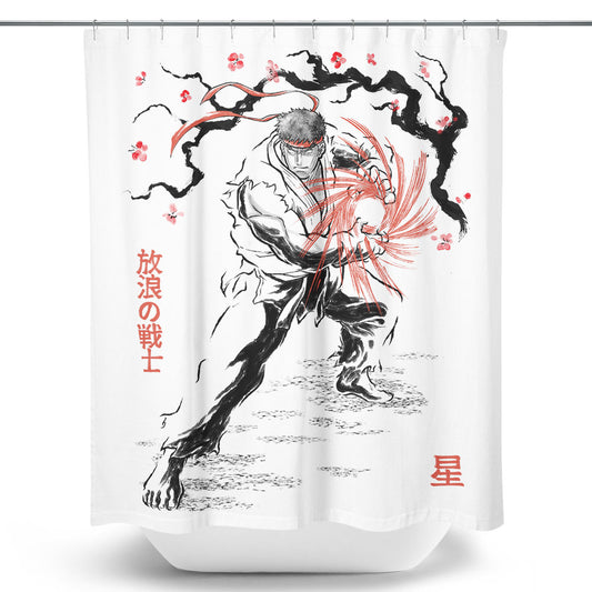 World Warrior Sumi-e - Shower Curtain