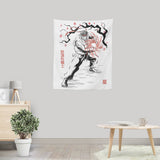 World Warrior Sumi-e - Wall Tapestry