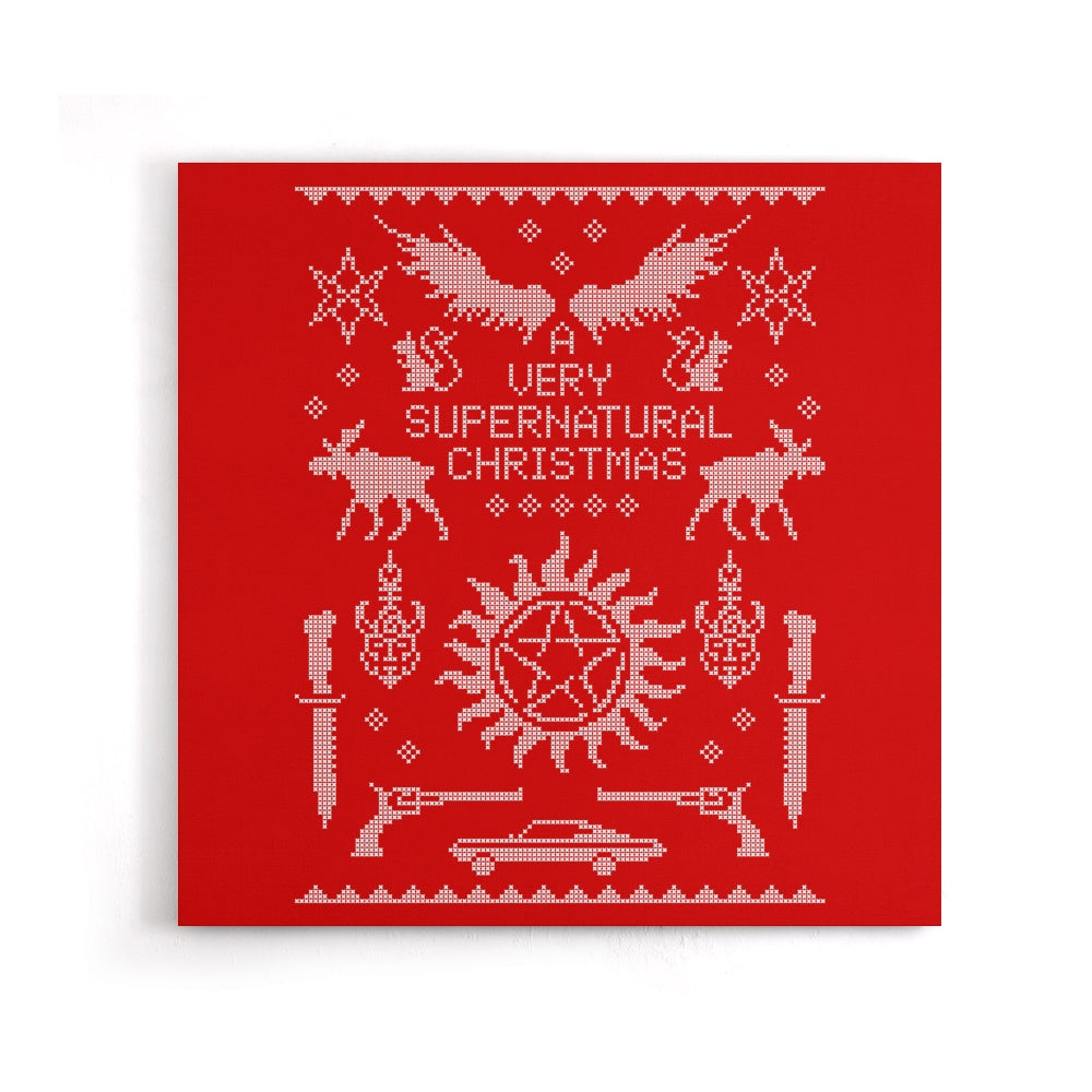 A Very SPN Sweater - Canvas Print