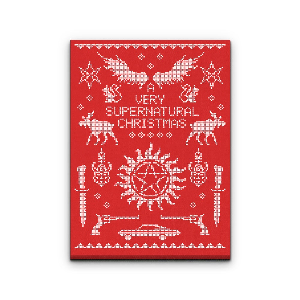 A Very SPN Sweater - Canvas Print