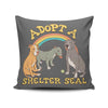 Adopt a Shelter Seal - Throw Pillow
