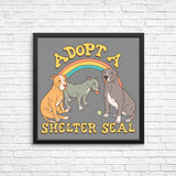 Adopt a Shelter Seal - Posters & Prints