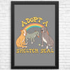 Adopt a Shelter Seal - Posters & Prints