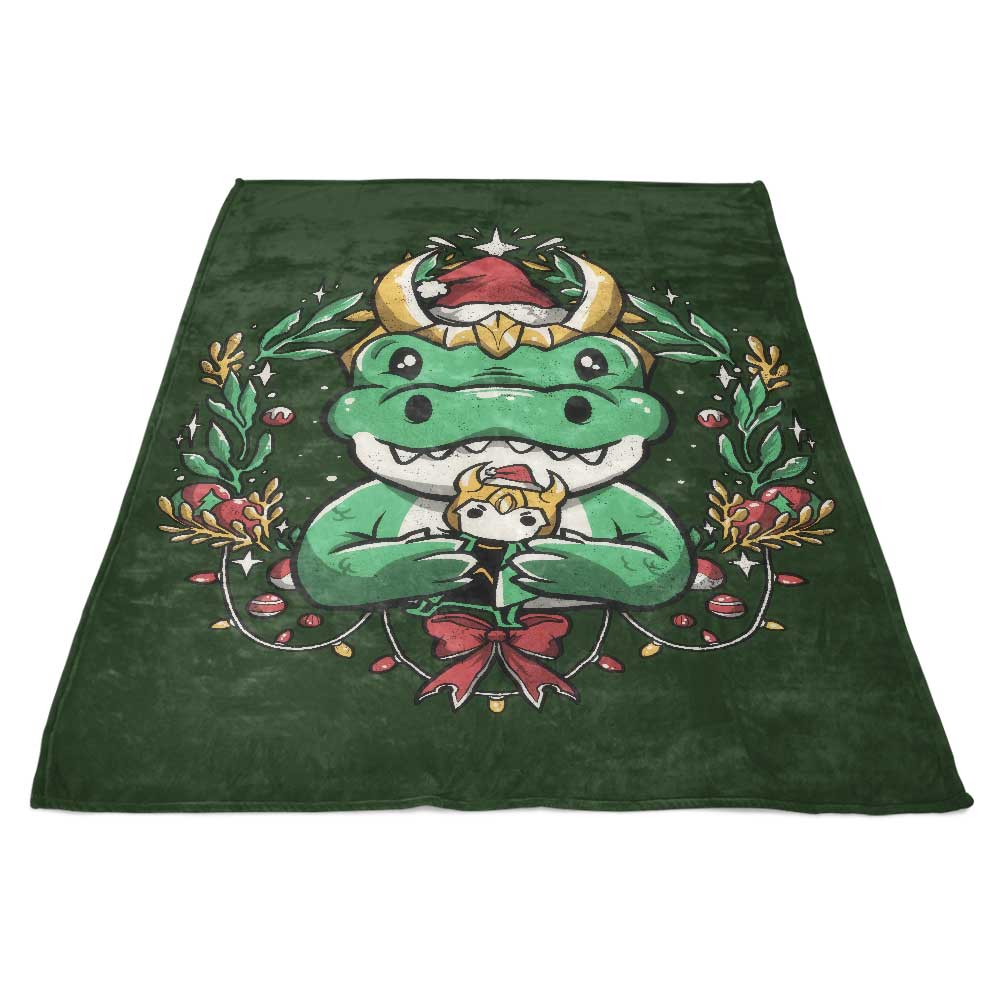 Alligator Christmas - Fleece Blanket