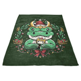 Alligator Christmas - Fleece Blanket