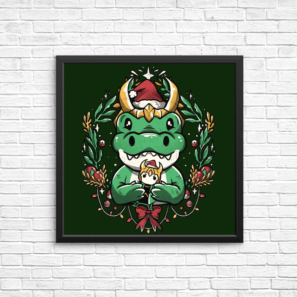 Alligator Christmas - Posters & Prints
