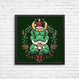 Alligator Christmas - Posters & Prints