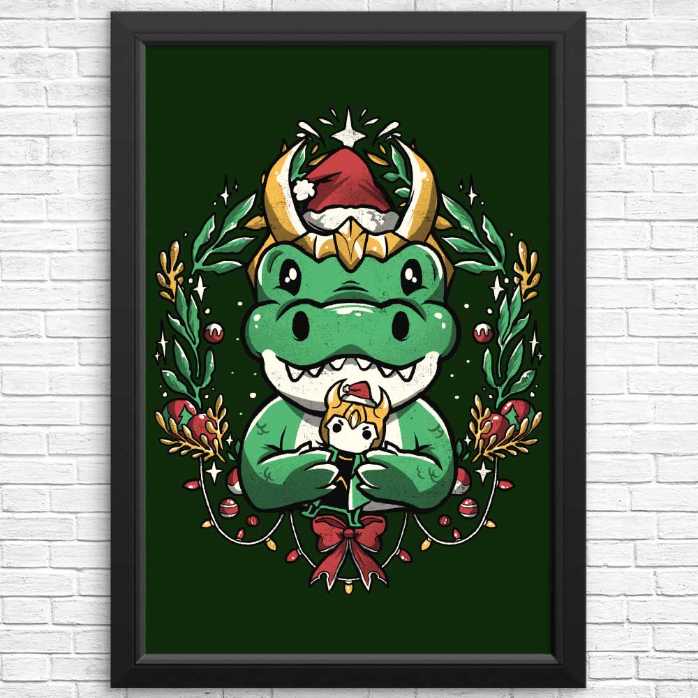Alligator Christmas - Posters & Prints
