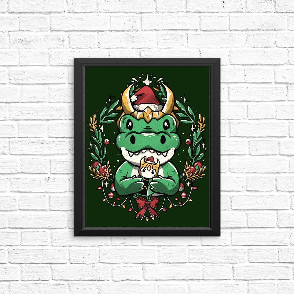 Alligator Christmas - Posters & Prints