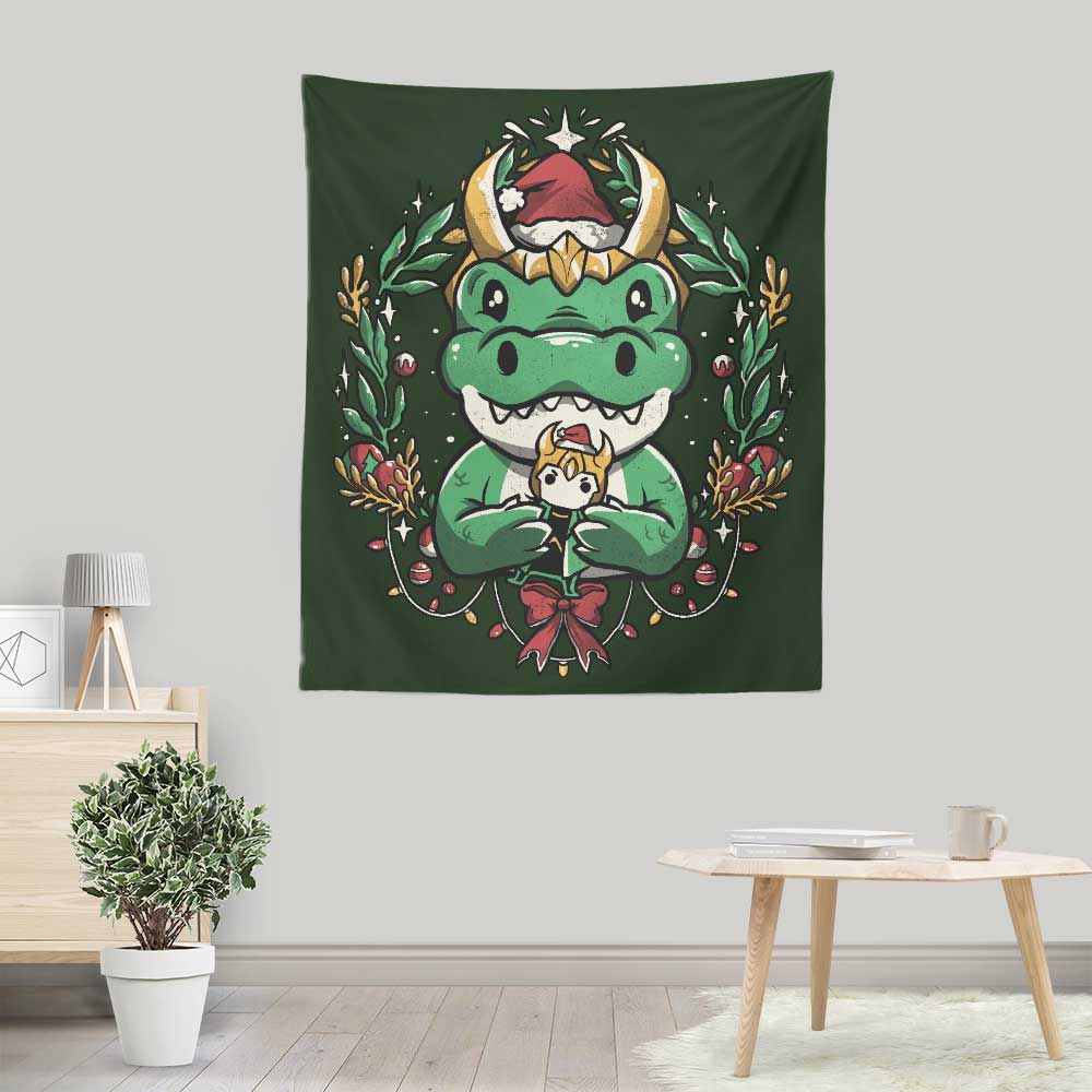 Alligator Christmas - Wall Tapestry