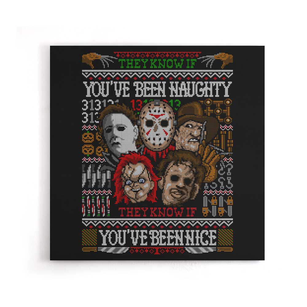 An Ugly Slasher Sweater - Canvas Print