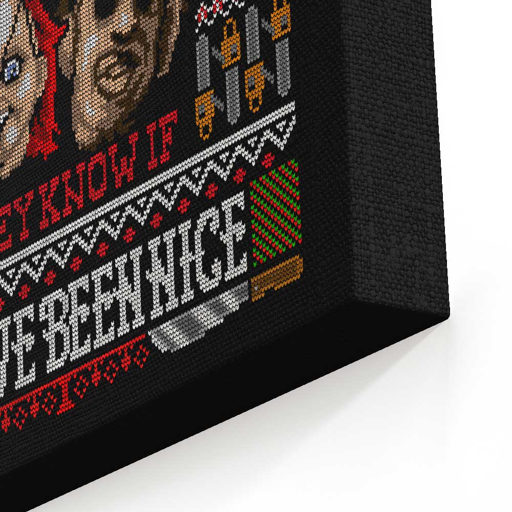 An Ugly Slasher Sweater - Canvas Print