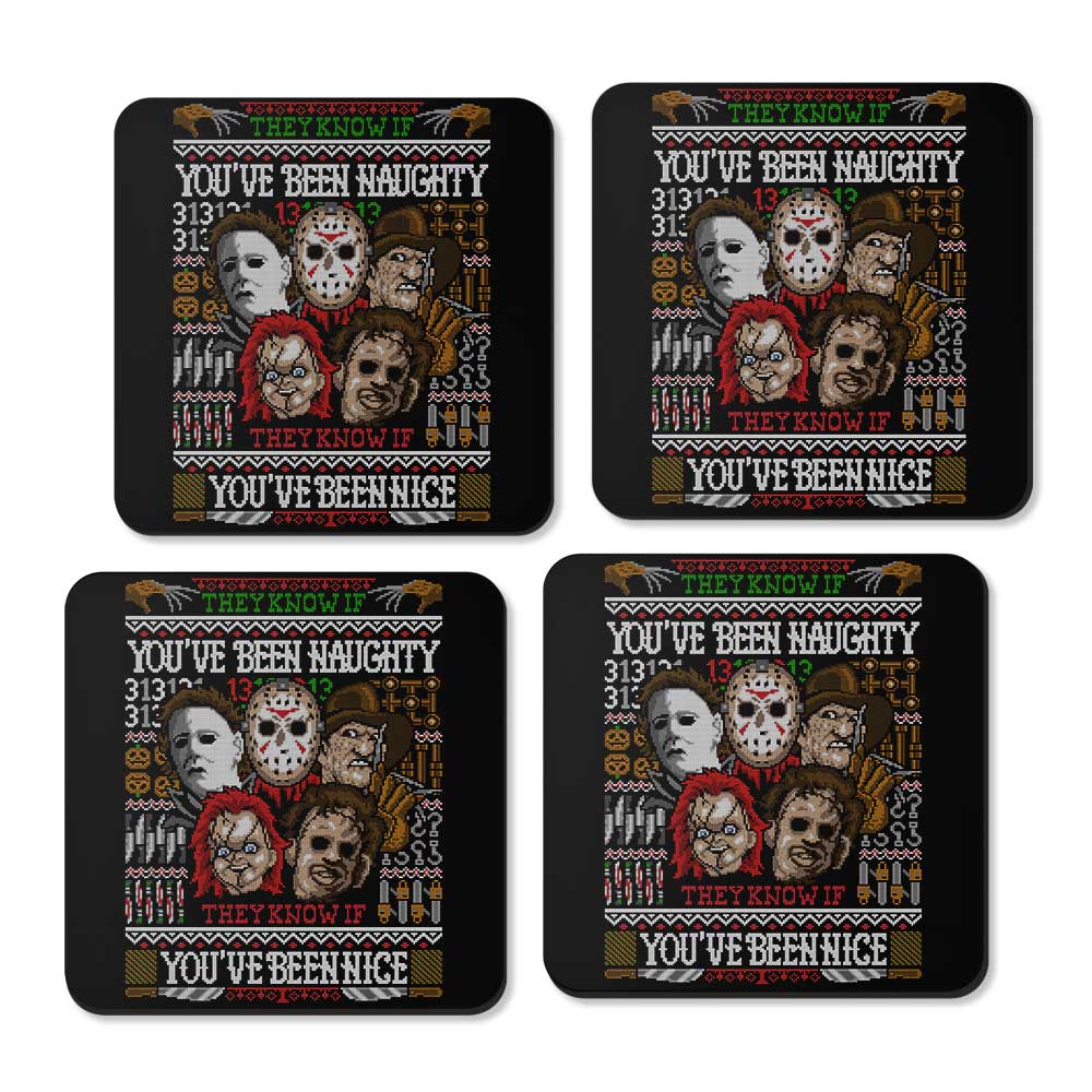An Ugly Slasher Sweater - Coasters