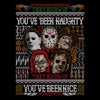 An Ugly Slasher Sweater - Throw Pillow